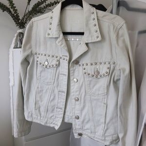 Baby Blue Denim Moto Jacket Basement
